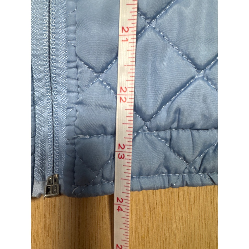 UNC Tar Heels Quilted Vest Light Blue Zip Puffer Sleeveless Womens Jacket Size S - Picture 8 of 9